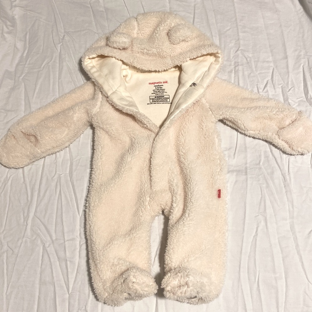 Magnetic Me | Fleece Bear Footie | Newborn